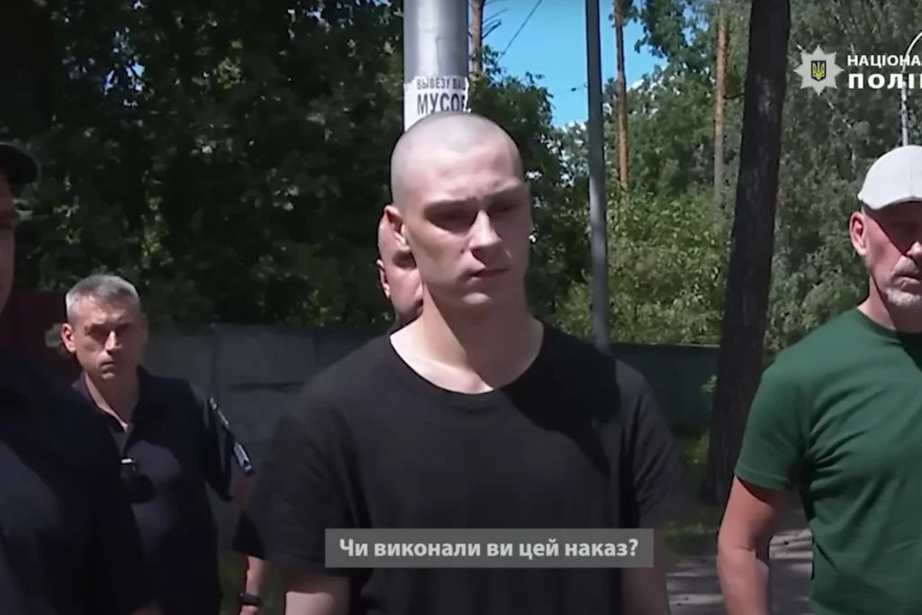 Николай Карташев во&nbsp;время допроса украинской полицией