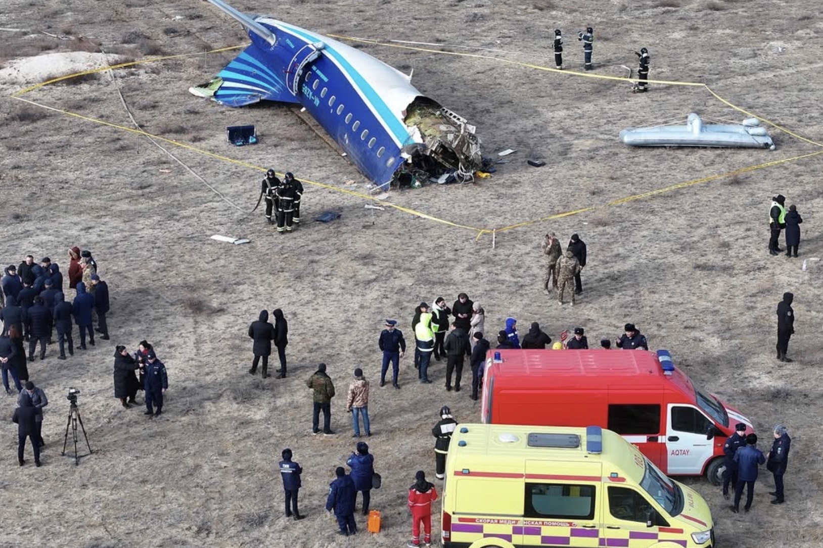 Embraer 190 Azerbaijan Airlines, выполнявший рейс Баку – Грозный, разбился под Актау в Казахстане