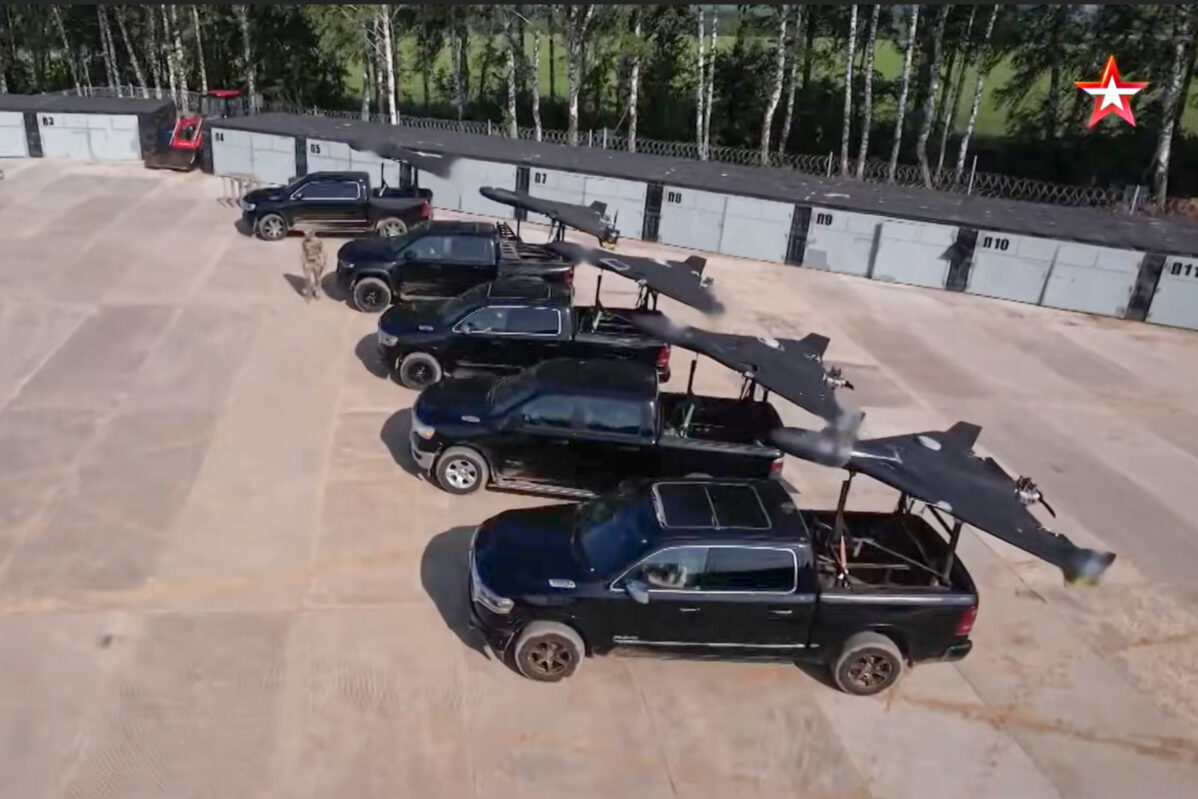 Geran-2 UAVs are installed on test vehicles at the Alabuga drone manufacturing plant