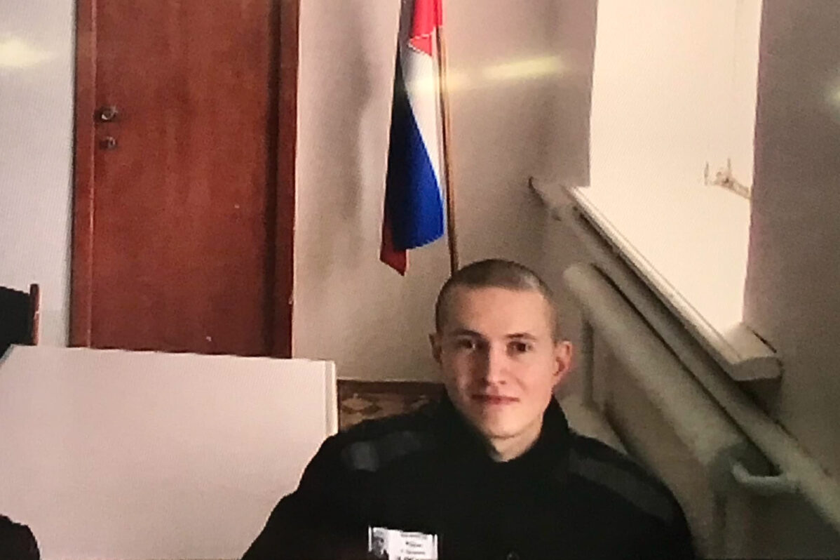 Виктор Филинков на заседании суда по видеосвязи