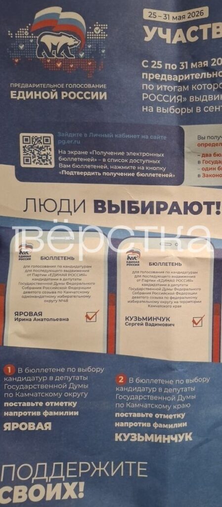 На Камчатке бюджетников заставляют голосовать за Ирину Яровую на праймериз «Единой России»