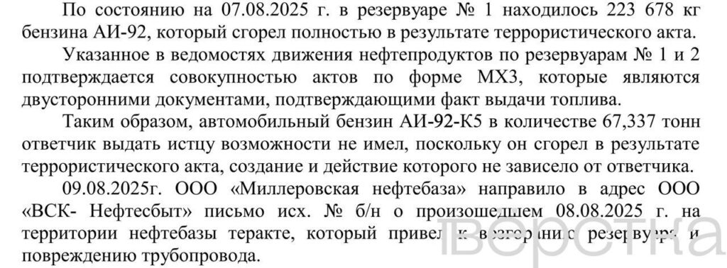 Россия теряет сотни тонн бензина из-за атак дронов ВСУ по нефтебазам